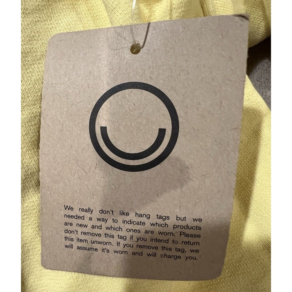 Nwt For Days Sweatshirt Yellow Raised Letter Logo Recycled Cotton Casual Xs — image 7 of 7
